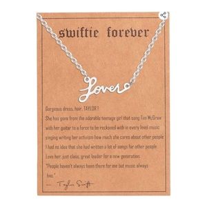 Taylor Swift Lover Eras Tour Movie Silver Necklace